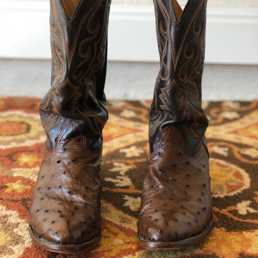 Larry Mahan Full Quill Ostrich Boots